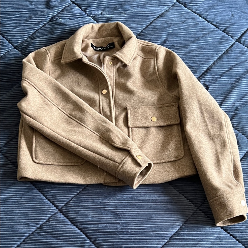 Ci Sono Tan Bomber Jacket